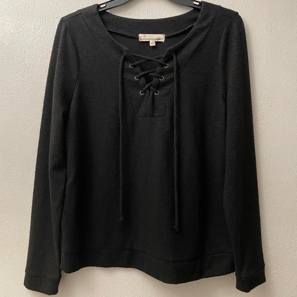 Hippie Rose Black Sweater